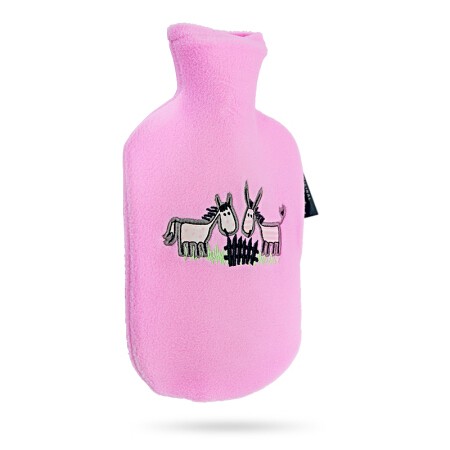 德国fashy 儿童热水袋充注水防爆PVC 粉色小驴