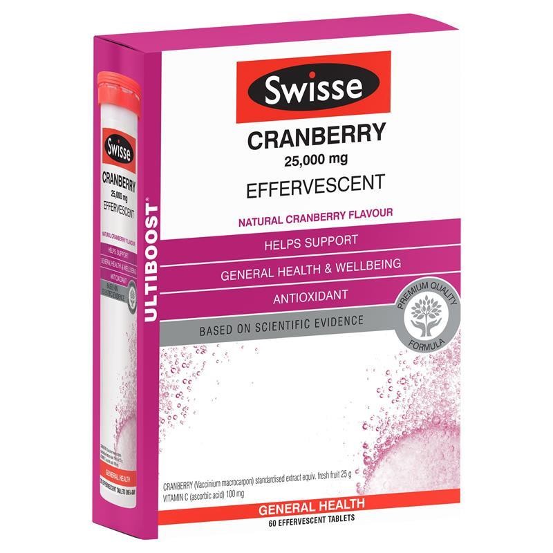 swisse 高浓缩蔓越莓泡腾片味60片