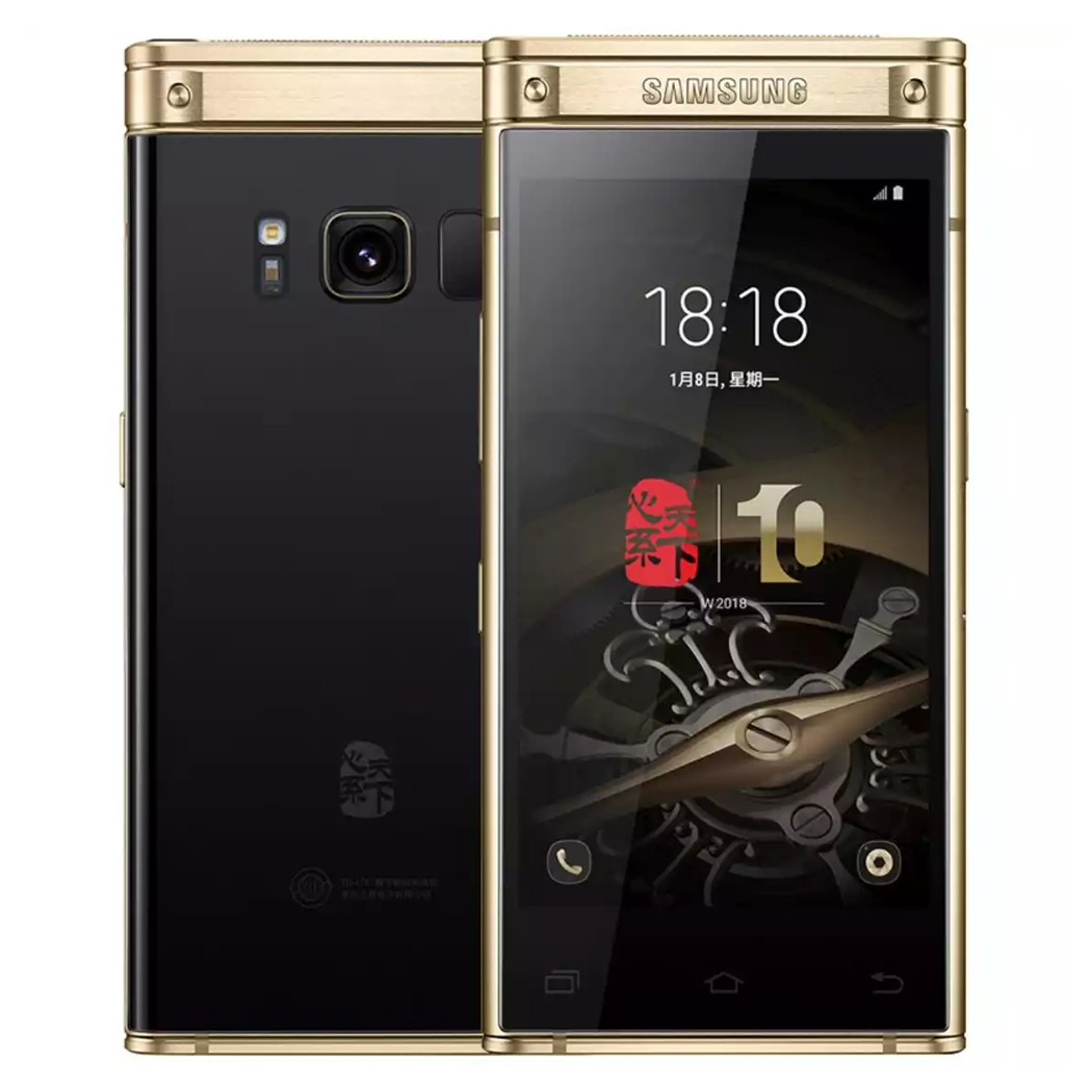 三星 W2018 至尊雅金 6G+64G  翻盖智能商务手机 三网通