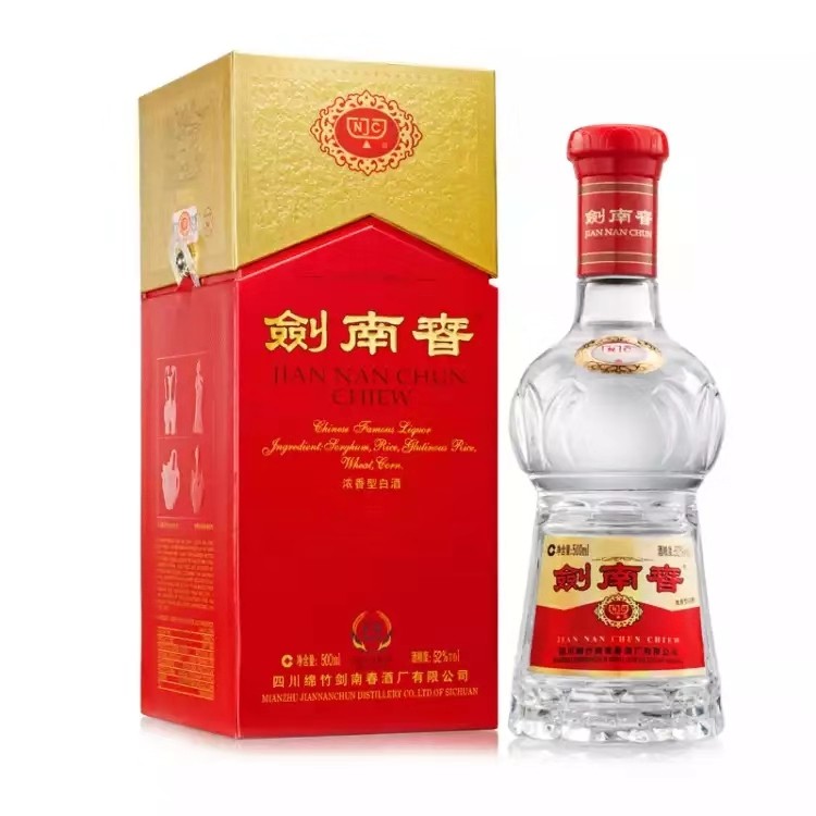 剑南春 52度 单瓶装白酒 500ml 口感浓香型