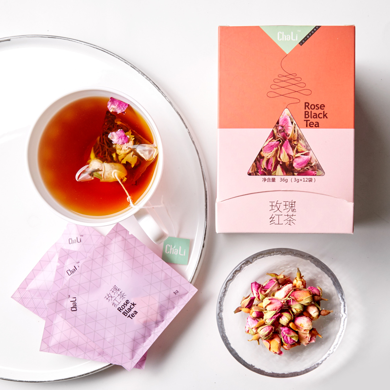 茶里ChaLi 玫瑰红茶 三角包盒装